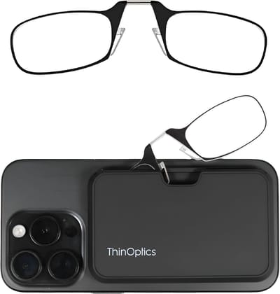Leesbril - Compacte bril - Altijd bij de hand - Dun en lichtgewicht - Flex-Fit technologie - Zwart frame
