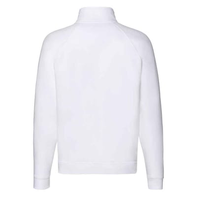 Fruit of the Loom Heren Premium Zip Neck Heather Sweatshirt (Wit)