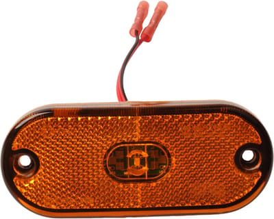 Aspock Flatpoint 3 - oranje/gele markeringslamp - 2-Aderige kabel met doorverbinders - LED
