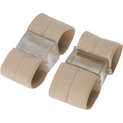 10 stuks Hallux Teen Spreiders voor Overlappende Tenen Vrouwen Mannen 2 Lusjes Gel Teen Spreiders Hallux Corrector beige