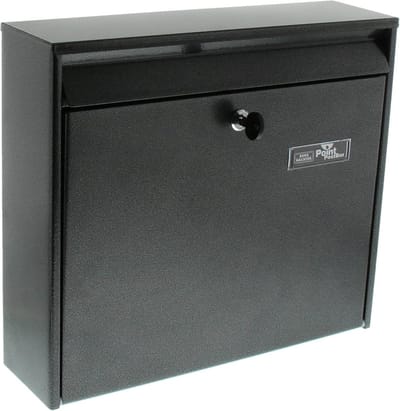 Suitable letterboxes A4 slot - Galvanized steel mail box 5877 E iron
