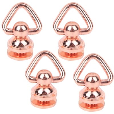 4PCS Vis Anneau Métal Clous Rivets Tête Ronde Pointes Rotatives DIY Matériel d'Artisanat du Cuir beige