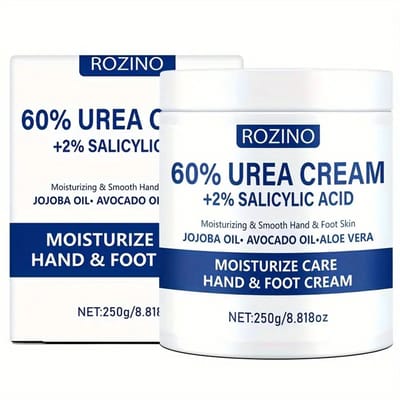 250g Urea Hand- & Voetcrème met Salicylzuur – Hypoallergene Hydraterende Verzorging – Verzacht & Herstelt Droge, Ruwe Huid – Met Jojoba- en Avocado-olie