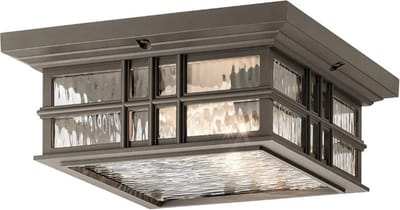 Kichler LED Buitenlamp Beacon Square | 2X E27 Max 60W | IP44 | Dimbaar | Olde Bronze