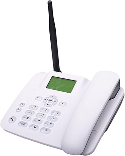 Draadloze Vaste Telefoon - GSM Bureau Telefoon - Thuis Bellen - Krachtige Batterij - 3000 mAh - Wit