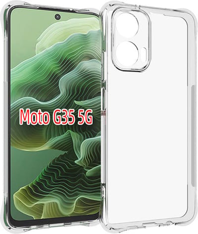 MobyDefend Hoesje - Geschikt voor Motorola Moto G35 - Transparante Shockproof TPU Backcover - Verstevigde Hoeken - Volledig Doorzichtig