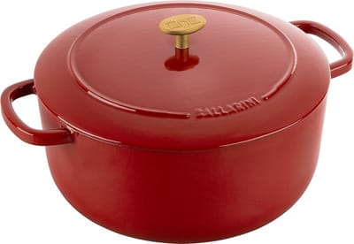 Thuys – Oven Geëmailleerde – Gietijzeren Ronde – Raadpan – 28 cm 7,0 l rood