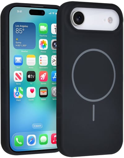 TUNIQ telefoonhoesje voor Apple iPhone 17 Air - MagSafe siliconen backcover - Zwart