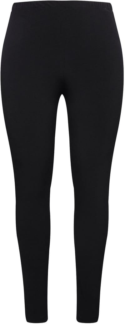 Ulla Popken - Dames - Legging hoge taille smalle pijpen elastische tailleband - Zwart - Maat 66+