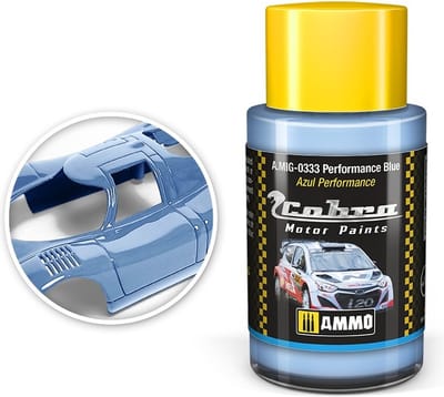 AMMO by Mig Jimenez Hobbyverf Acrylverf - MIG 0333 Cobra Motor Paints - Performance Blue - Matt - Acryl - 30ml Verf potje - 30 ml