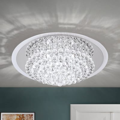 ORION Plafondlamp CAROL in chroom met kristalversiering