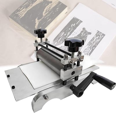 Graveerpers - Drukpers machine - Artistieke prints maken - Verstelbare rolhoogte - 31 x 17 cm plat - Metaal