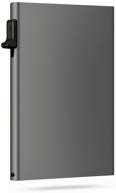 MoodLux Pasjeshouder - Uitschuifbaar - RFID kaarthouder - Aluminium - Anti-Skim - Mannen en Vrouwen - 8 pasjes - Plakstrip - Grijs