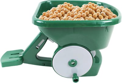 Handstrooier Tuin - Zaadstrooier Compost - Gras Zaaien - Verstelbare Handgreep - 3 Liter Capaciteit - Groen