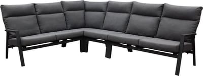 Pacific hoek loungeset 4 delig aluminium antraciet