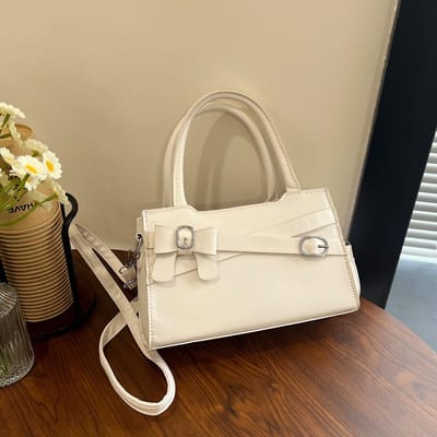 Eenvoudige Casual Pendeltas Dames Nieuwe Trendy en Modieuze Kleine Vierkante Tas Koreaanse Stijl Handtas Tas Feel Onderarmtas Vrouwen beige