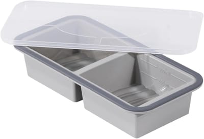 VHV - Diepvriesvorm - voedselveilige siliconen katvorm - met deksel, makkelijk lossen - voor meal prep, soep, saus en vriezer