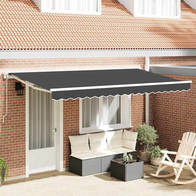 vidaXL Zijde Frame Antraciet 350 x 200 cm Polyester met PU-coating