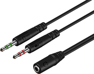 Ntech - Jack Splitter - Audio Splitter 3.5 mm Jack - Audio Splitter Headset - Koptelefoon - Kabel Audio Switch -stereo audio splitter - Female - Aux Splitter