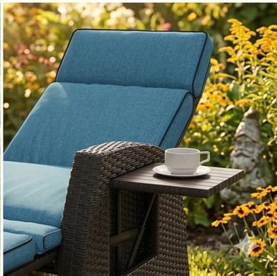 Ligstoel Rotan – Verstelbare Relaxligstoel met Zitkussen, Luxe Tuinligstoel voor Binnen & Buiten, Comfortabel Zonnebed, Bruin Rotan met Beige Kussen – Bella