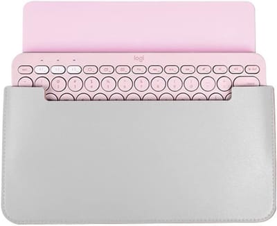 Draagbare Tas voor Bluetooth Toetsenbord - Beschermende en Stofdichte Reisoplossing voor Meerdere Apparaten (Zilver)