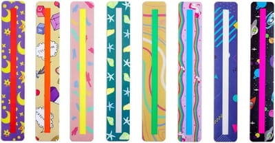 Set van 8 Dyslexie Overlay Linialen voor Verbeterd Lezen, Visuele Hulpmiddelen en Kleurcodering voor Kinderen en Onderwijsassistenten