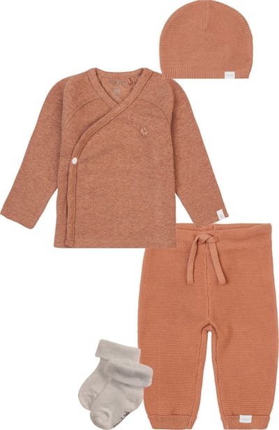 Noppies - kledingset - Broek Naura Oatmeal - Shirt Stanley panterprint - Maat 56