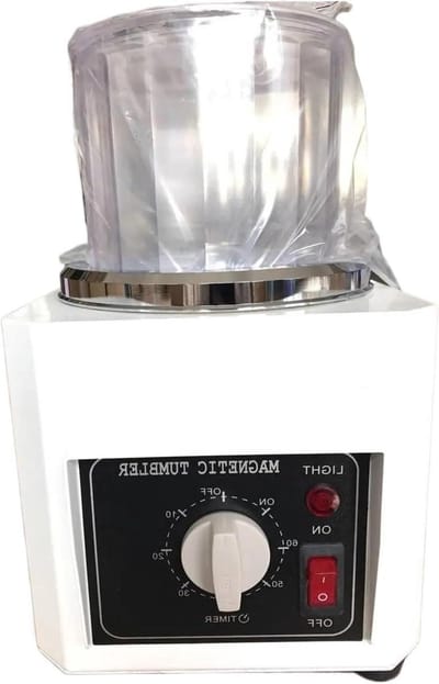 Magnetische Polijstmachine - Sieraden Polijster - Metaal Afwerken - Tijdgestuurde Functie - 400g Capaciteit - Zilver