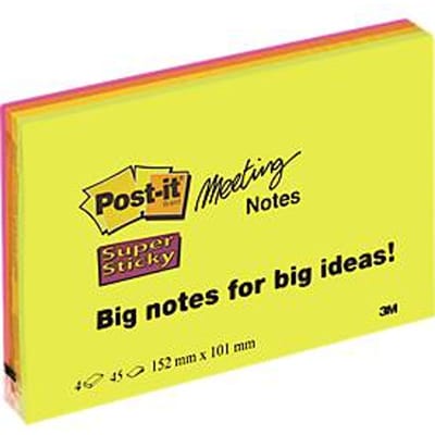 POST-IT notitieblaadjes Meeting-Notes, XXL-formaat, 152 mm x 101 mm