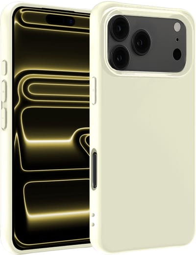 Hoesje - Geschikt voor Apple iPhone 17 Pro - Sterk & Shockproof - Hoes Cover - Siliconen Case - Telefoonhoesjes - Wit