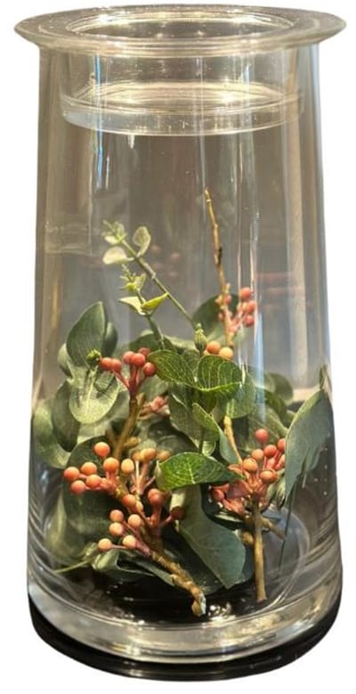 Countryfield Kandelaar Glas Medium Met Deco