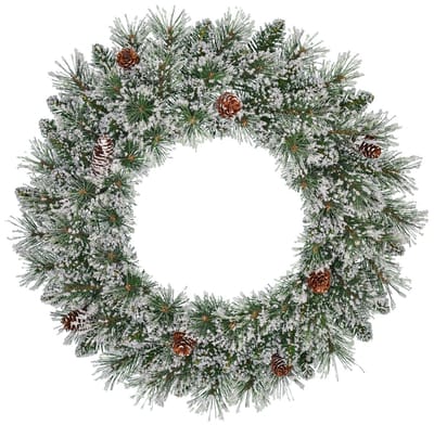 Black Box Trees Vandans Kerstkrans - Ø60 cm - Groen Frosted