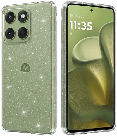 Hoesje geschikt voor Motorola Edge 60 / Edge 60 Fusion - Techsuit Sparkle Skin Glitter Silicone Back Cover - Transparant