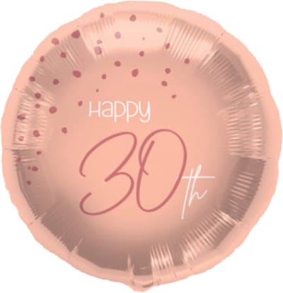 Folat - Folieballon 30 Jaar Elegant Lush Blush 45cm
