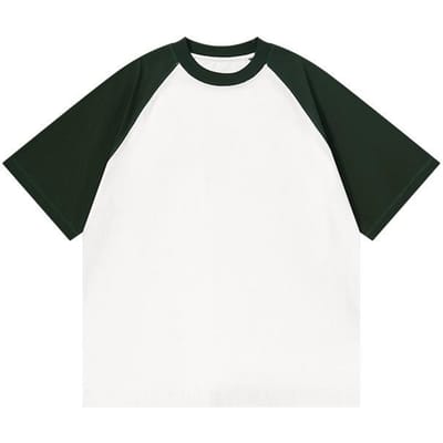 T-shirt Cool pour Homme Manches Raglan Ample Manches Courtes T-shirt Été pour Homme Couleur Contrastée Sensation de Glace Manches Mi-longues Été Froid M white
