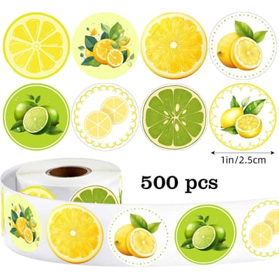 100-500 stuks Aardbeivormige Sticker Fruit Citroen Cadeaubox Decoratie Sticker Label Kantoorbenodigdheden scrapbook Sticker 2,5 cm/1 inch