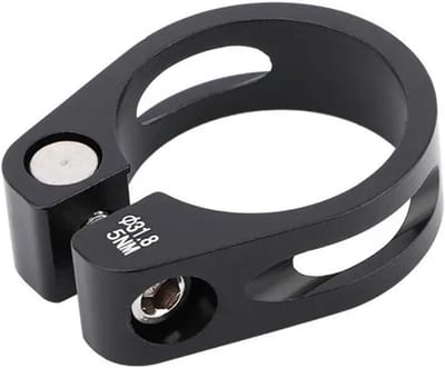Fietszadelklem - Zadelpenklem - Fiets Zadel - Lichtgewicht Aluminium - 31.8 mm - Zwart