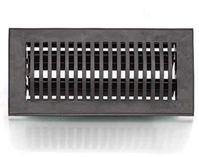 Regelbaar zwart luchtrooster voor oven en open haard - antiek design