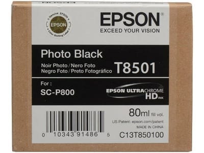 EPSON Singlepack Photo Black T850100 UltraChrome HD ink 80ml