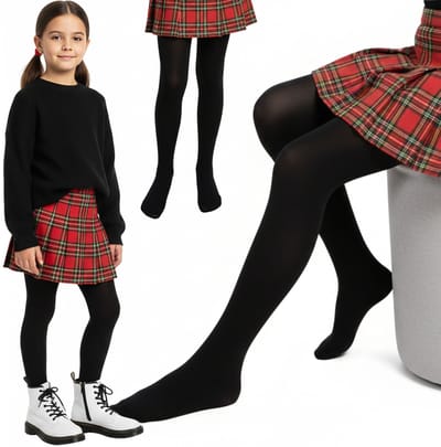 Warme microvezel panty's voor meisjes – dekkend, glad, comfortabel voor de winter
