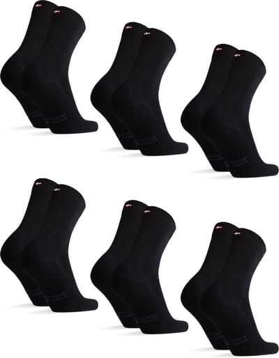 DANISH ENDURANCE Bamboe Sokken - Ademende Antizweet Sokken Zacht - Unisex - 6 Paar - Maat 48-51