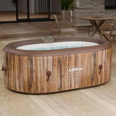 Luxe Opblaasbare Spa Jacuzzi voor 2 Personen met 90 Air Jets – 190x120x65 cm, 550L Capaciteit, Verwarmbaar tot 40°C, Binnen & Buiten Gebruik