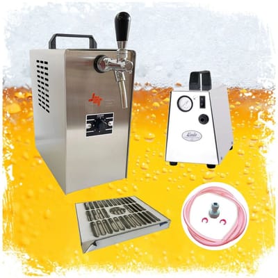 Complete Set - Biertap JET 30 1-kraans, droogkoeler, 35 liter/uur Thuistap, Bierkoeler, KEG: Type S