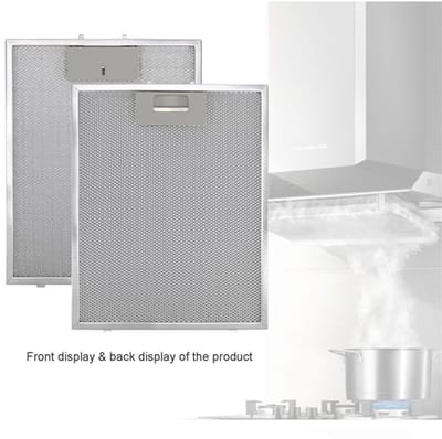 2-pack afzuigkapfilter - 300x250mm, aluminium + koolstoffilter