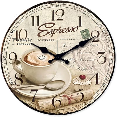 Hoge Kwaliteit Europese Hoge Kwaliteit Retro Hoge Kwaliteit Koffie Hoge Kwaliteit Kopje Hoge Kwaliteit Patroon Hoge Kwaliteit Houten Hoge Kwaliteit Muur (as the picture,14 Inches)