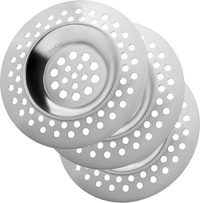 Haarafvoervanger Douche - Wastafelzeef Haarvanger - Douche Afvoer Beschermen - Roestvrij Staal - 7.6 cm - Zilver