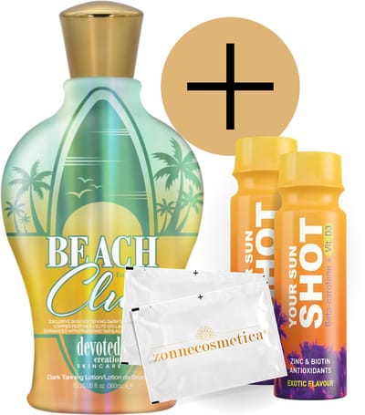 Devoted Creations - Beach Club + 2 Your Sun Shots + 2 Verfrissingsdoekjes