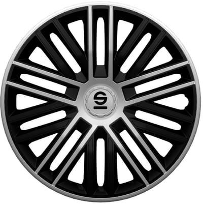 Sparco Wieldoppen Bergamo 14 Inch Abs Zilver/zwart 4 Stuks