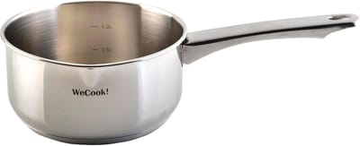 Kleine Roestvrijstalen Steelpan 12 cm - Inductie Geschikt en Stapelbaar voor Eenpersoons Huishoudens