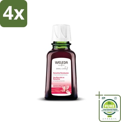 WELEDA - Mondwater geconcentreerd - Ratanhia - 50 ml - Voordeelverpakking - 4 stuks - Mondwater - Tandvlees